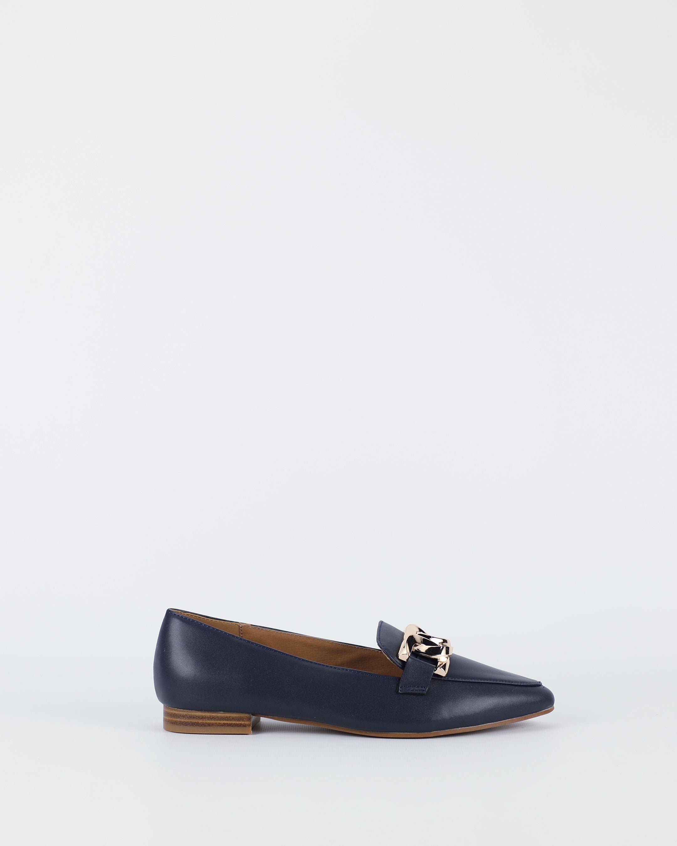 Acacia - Women's Navy leather loafer by BayLane