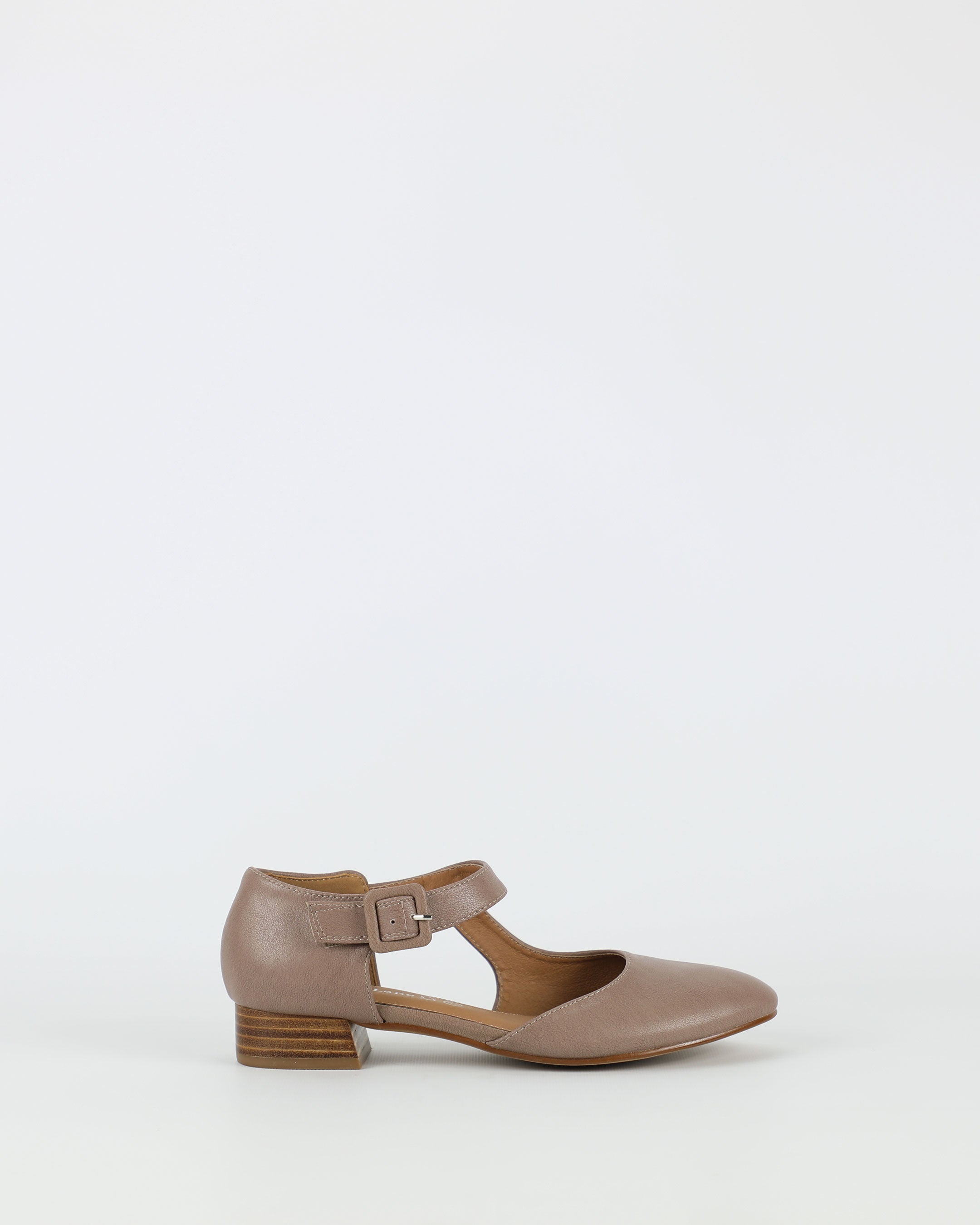 Jemima – Women's Taupe Premium Leather Shoe by Bay Lane