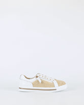 Kiki – Women's White Raffia Sneakers by Bay Lane