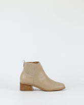 Latte leather ankle boot by BayLane