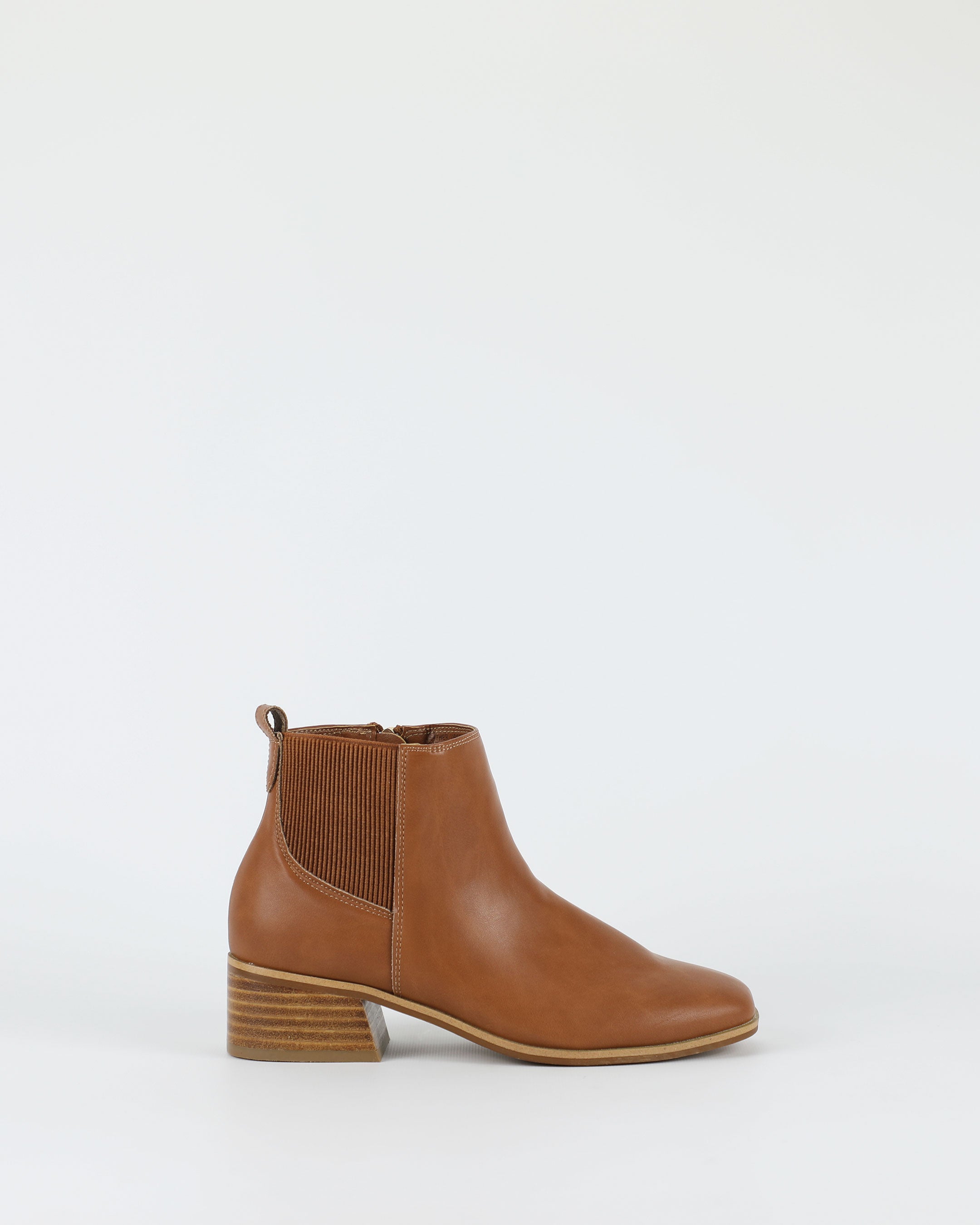 Tan leather ankle boot by BayLane