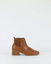 Tan leather ankle boot by BayLane