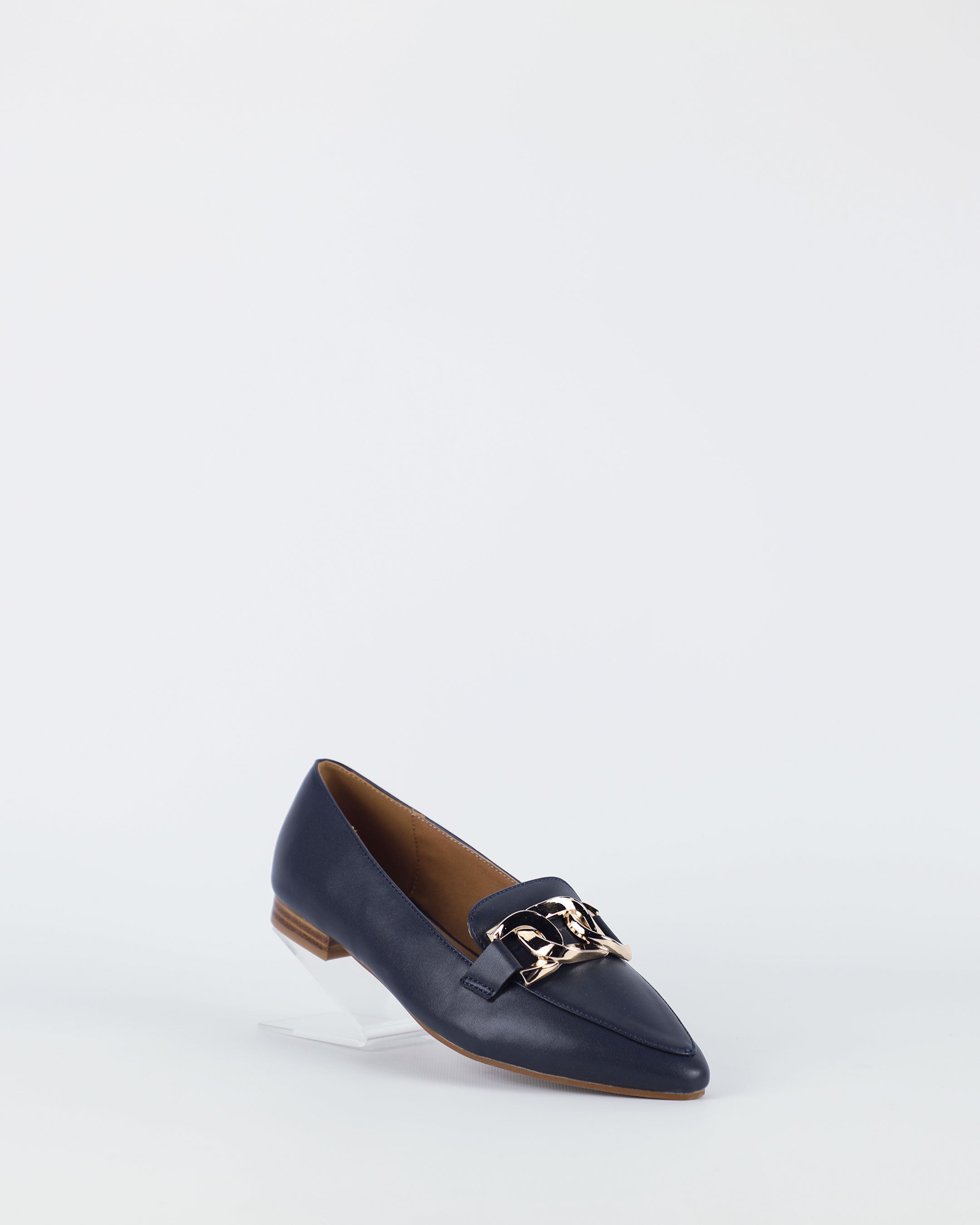 Acacia - Women's Navy leather loafer by BayLane