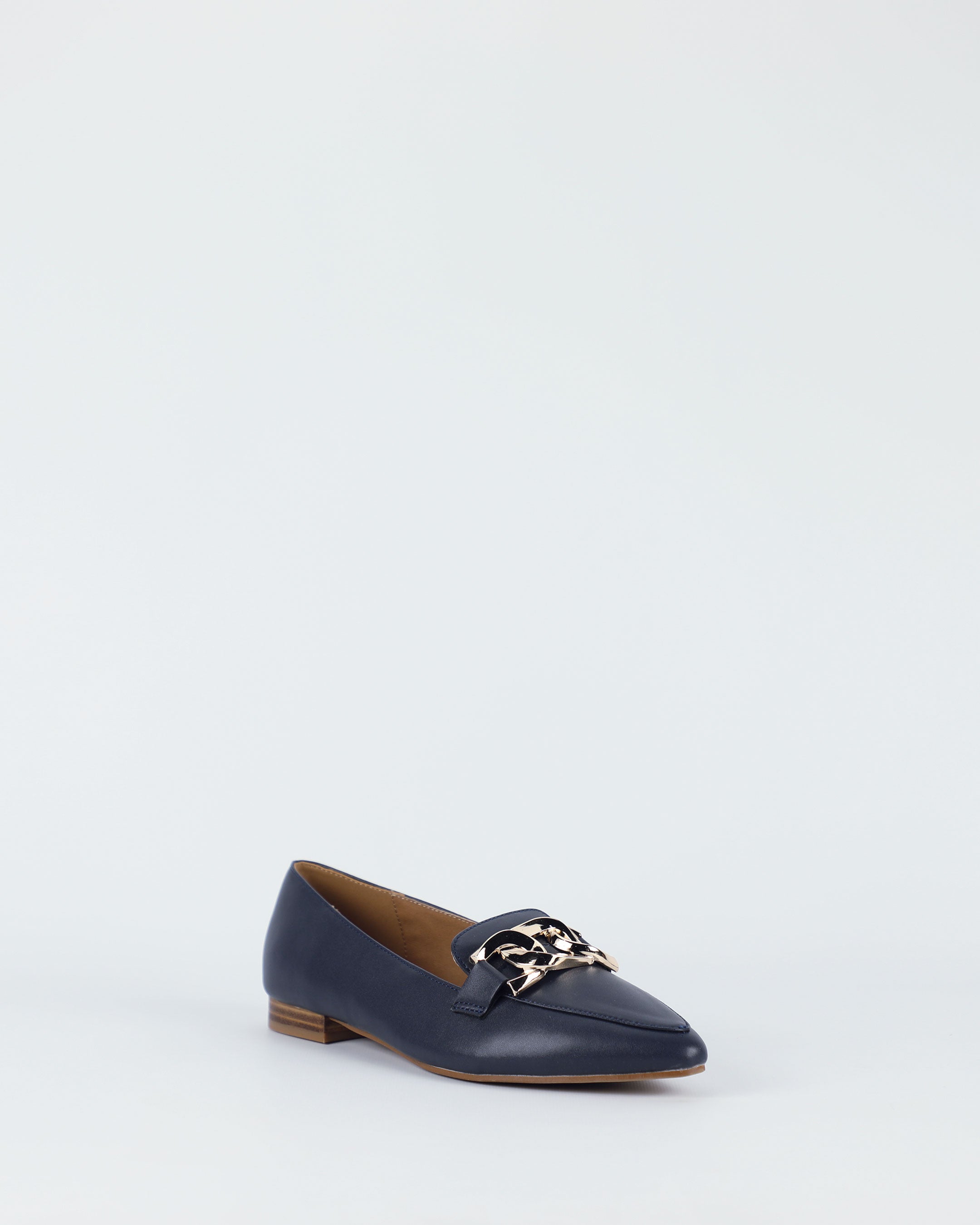 Acacia - Women's Navy leather loafer by BayLane