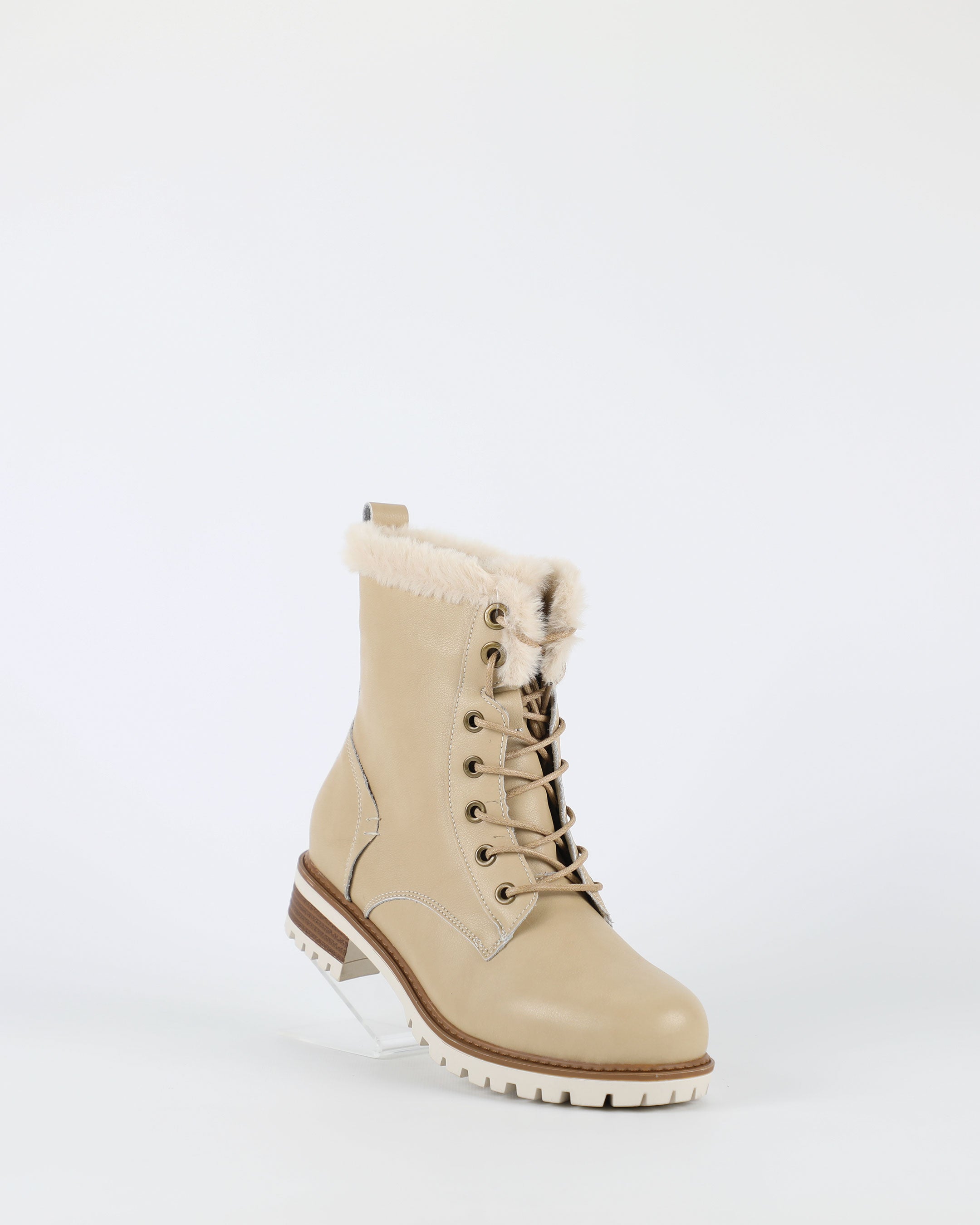 Ainslie - Women's Cream Mid-Calf Boot by BayLane