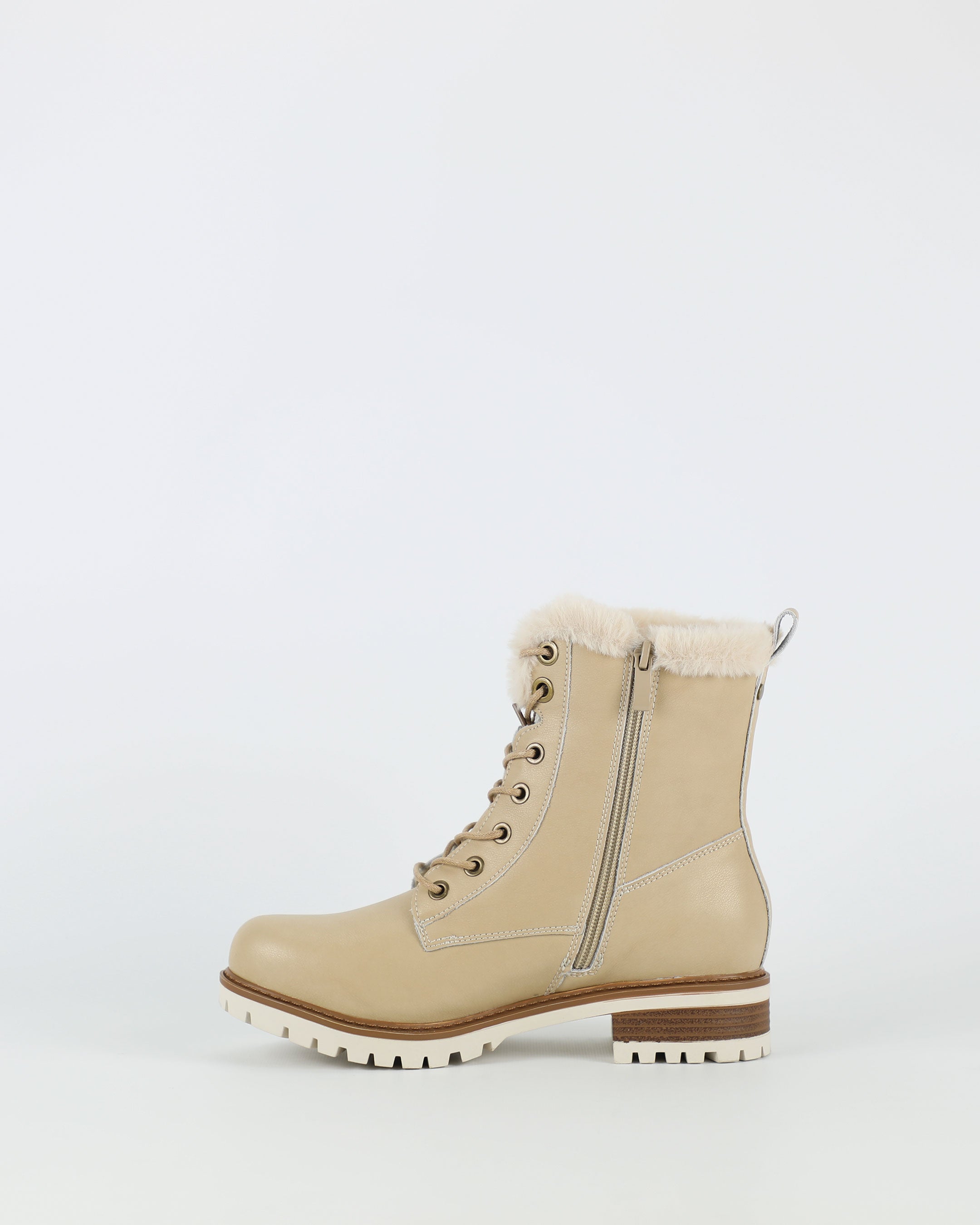 Ainslie - Women's Cream Mid-Calf Boot by BayLane