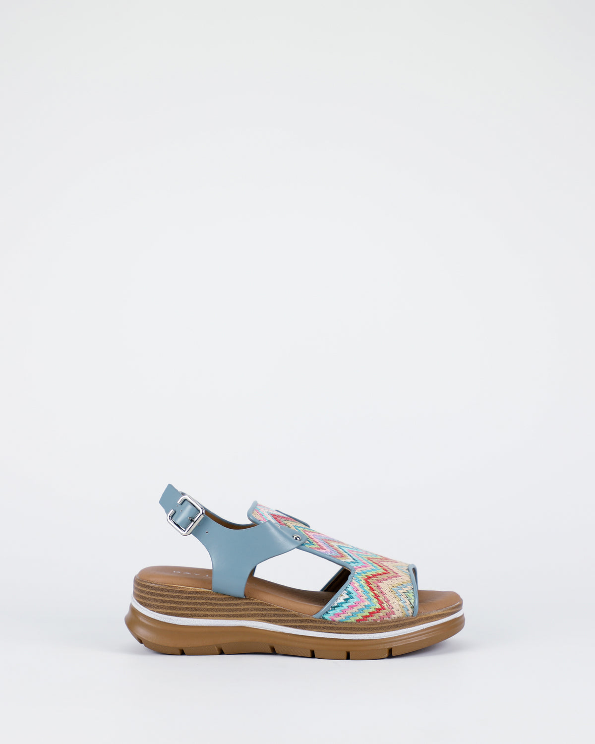 French - Denim Multi Raffia