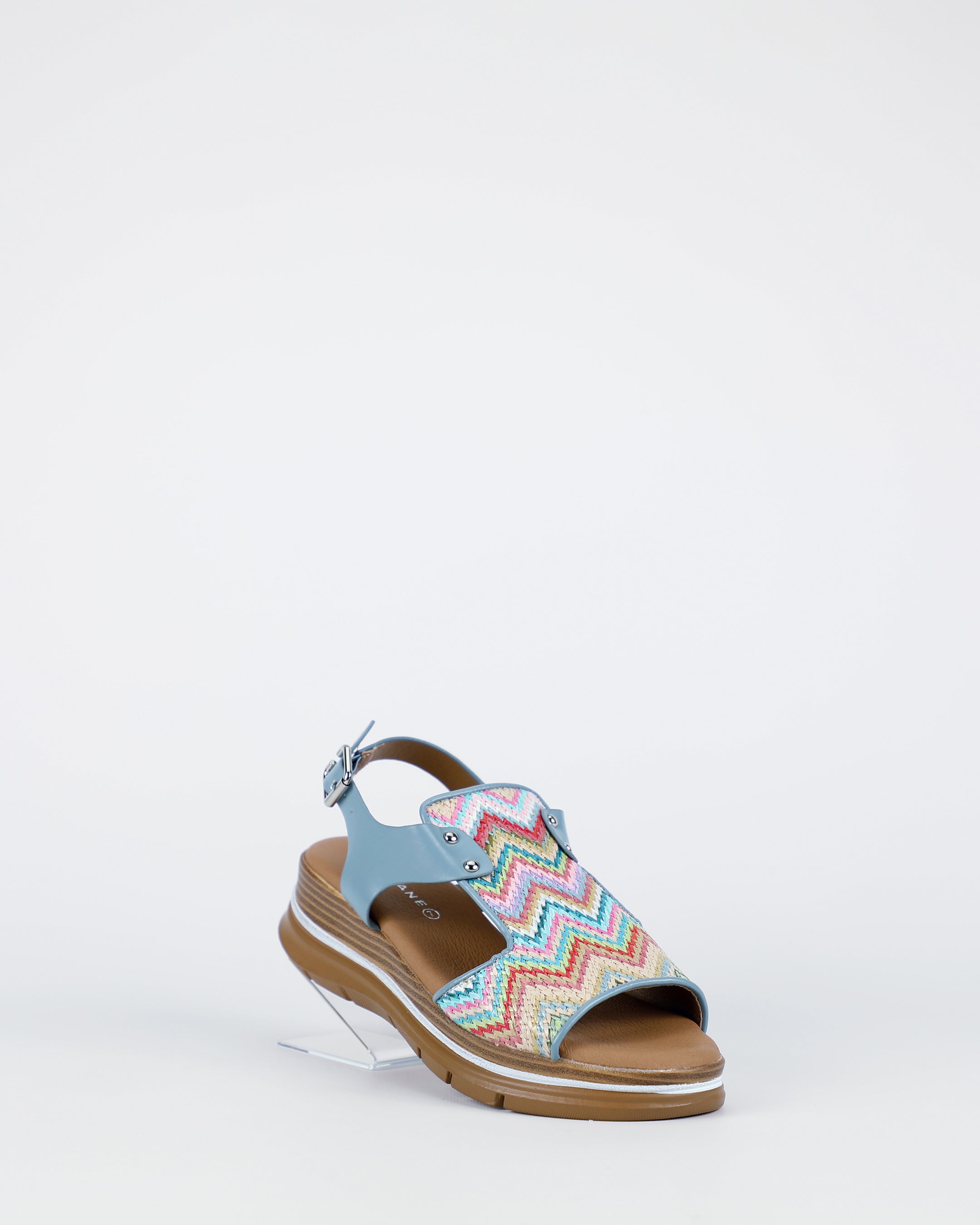 French - Denim Multi Raffia