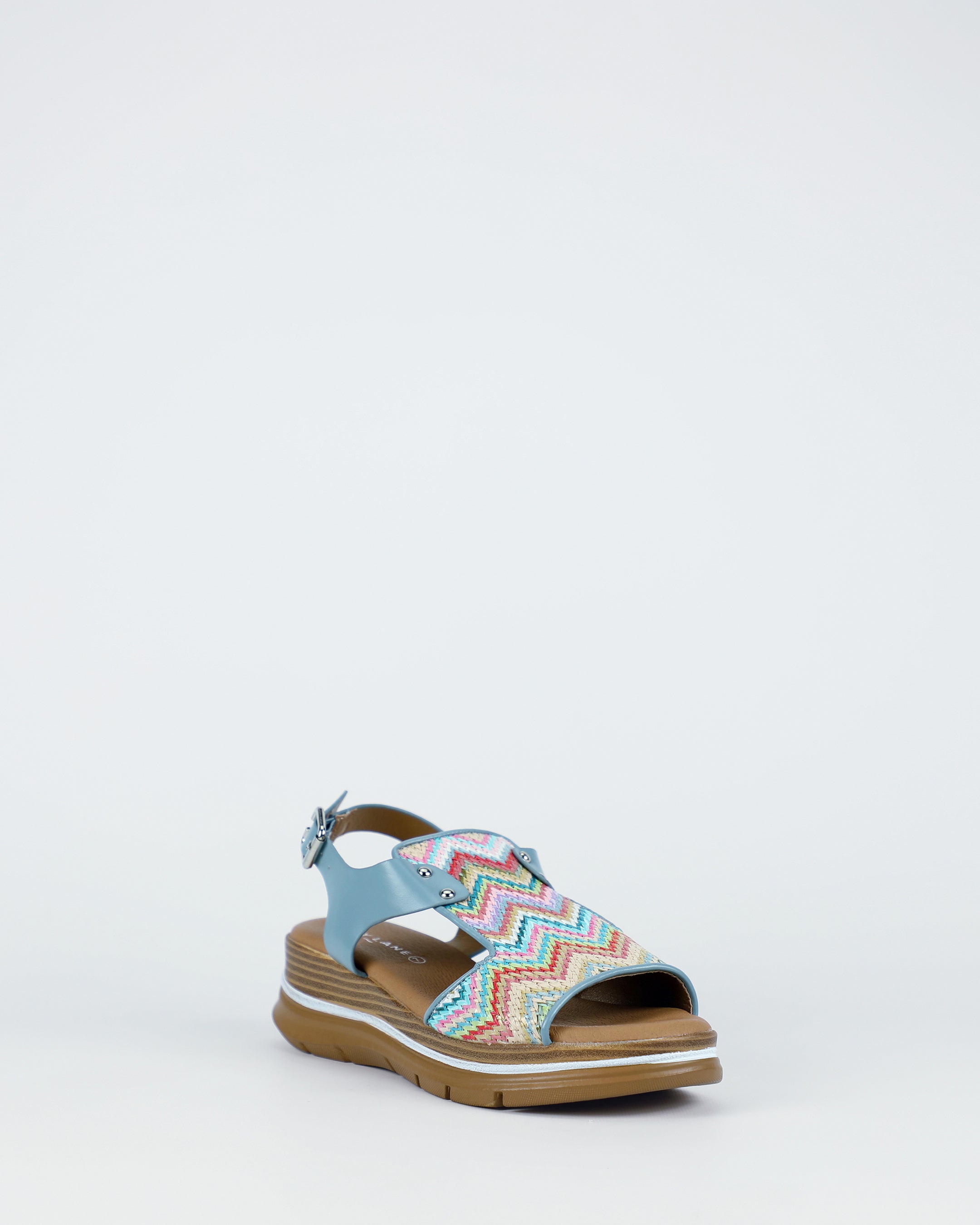 French - Denim Multi Raffia