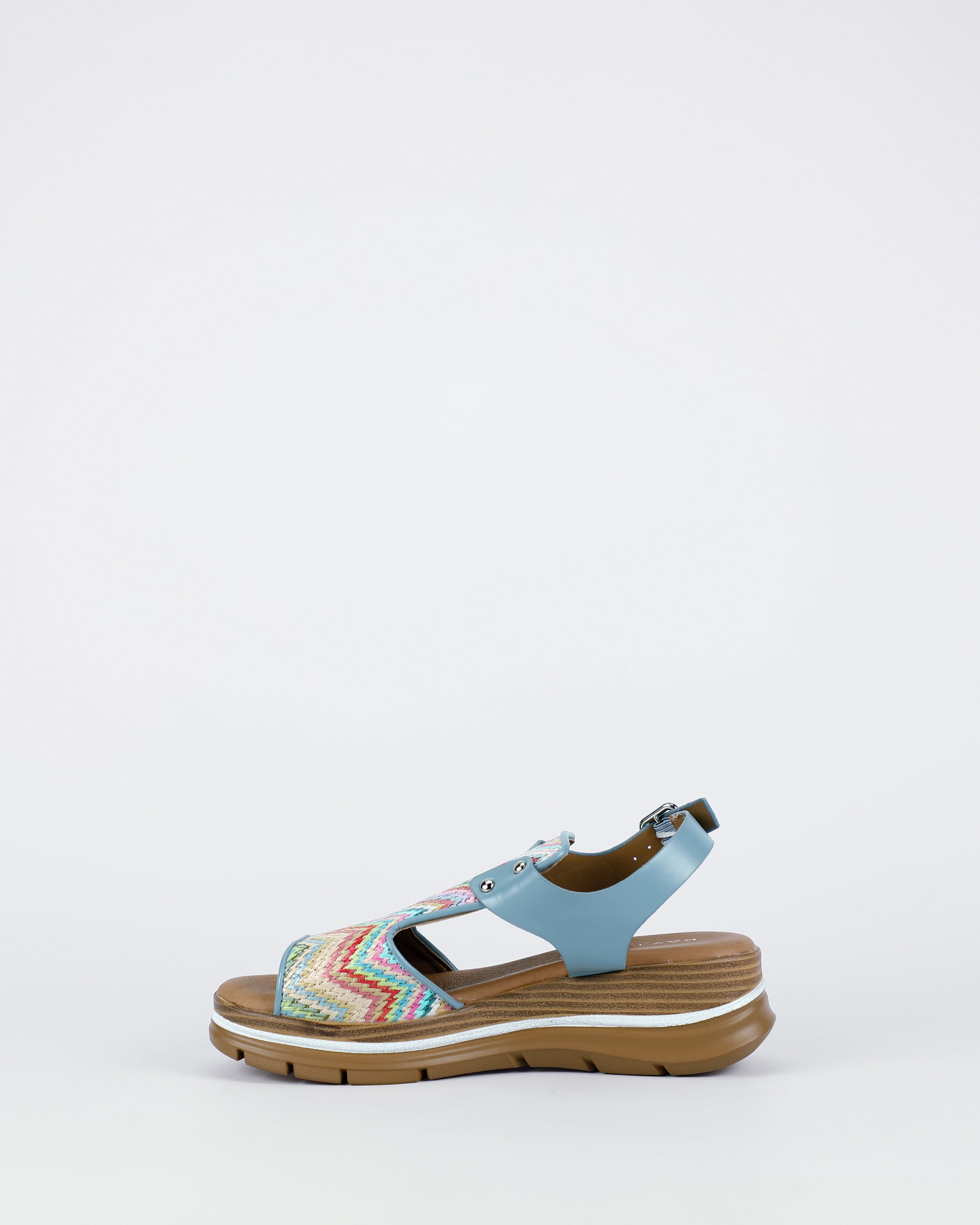 French - Denim Multi Raffia