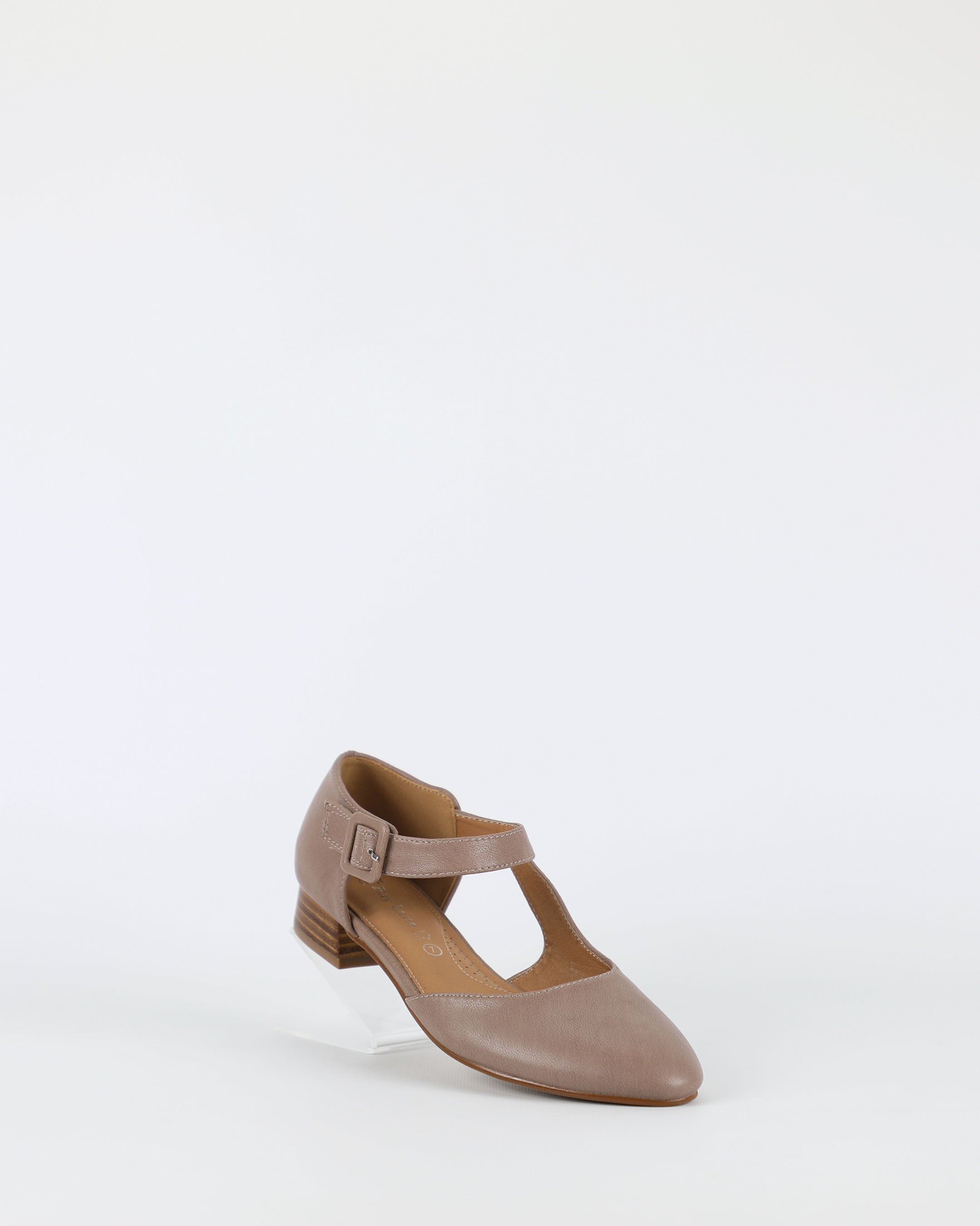 Jemima – Women's Taupe Premium Leather Shoe by Bay Lane