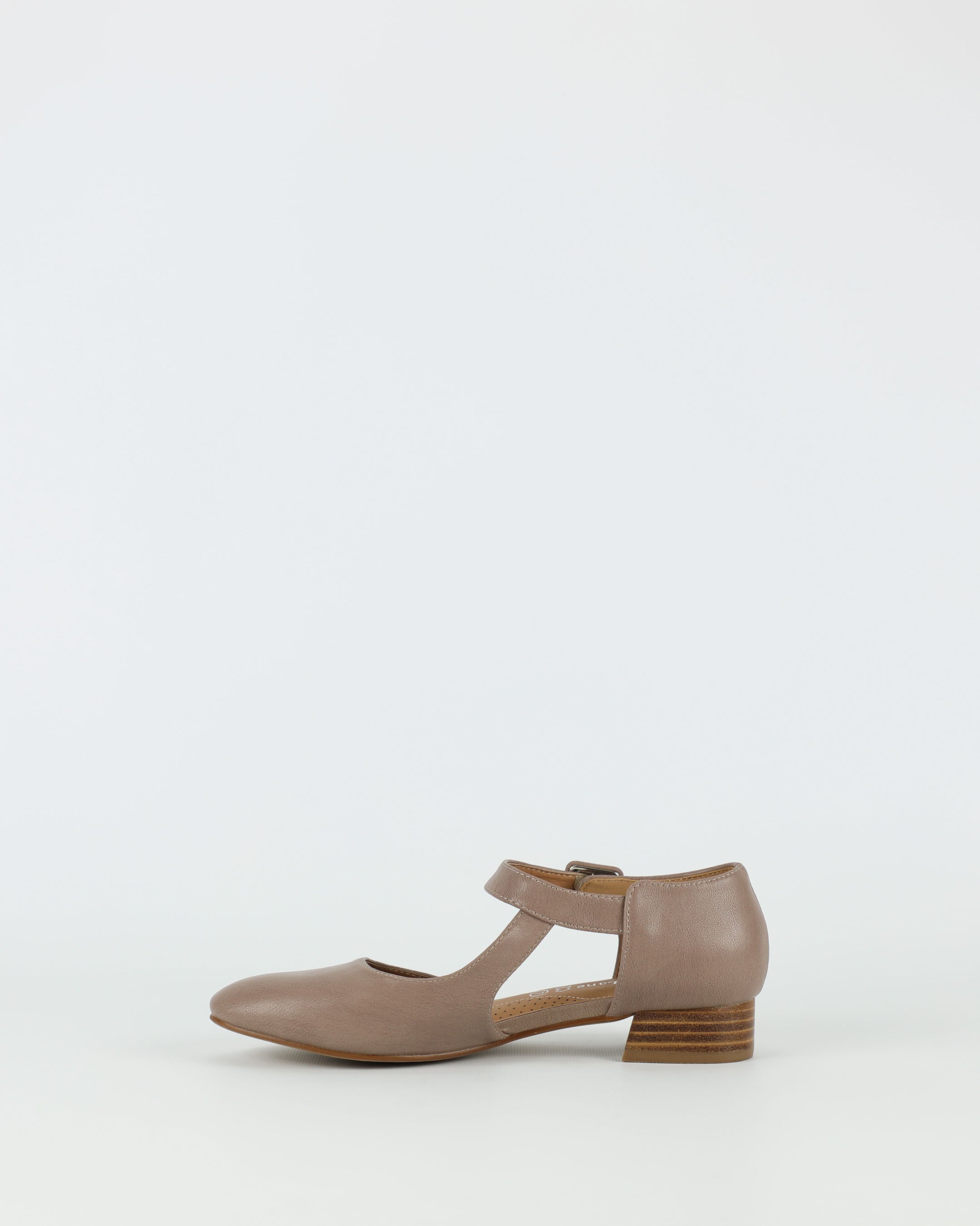 Jemima – Women's Taupe Premium Leather Shoe by Bay Lane