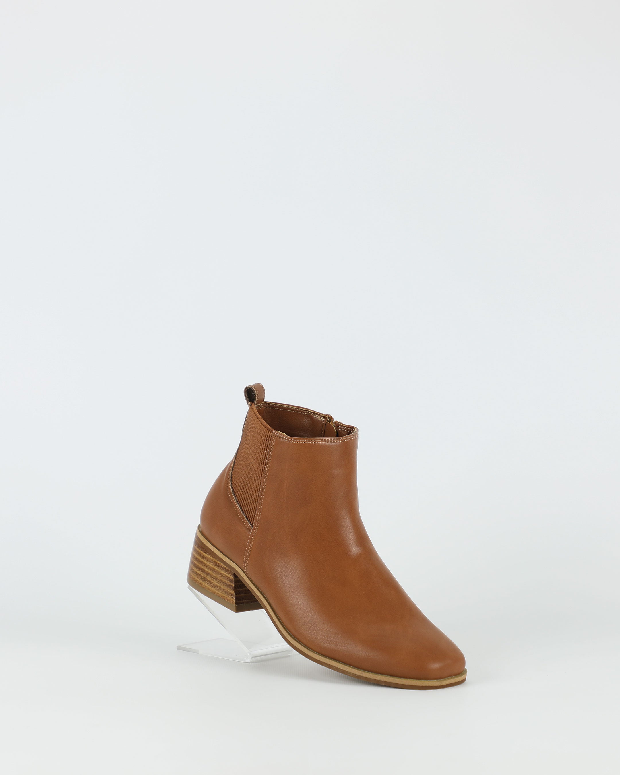 Tan leather ankle boot by BayLane