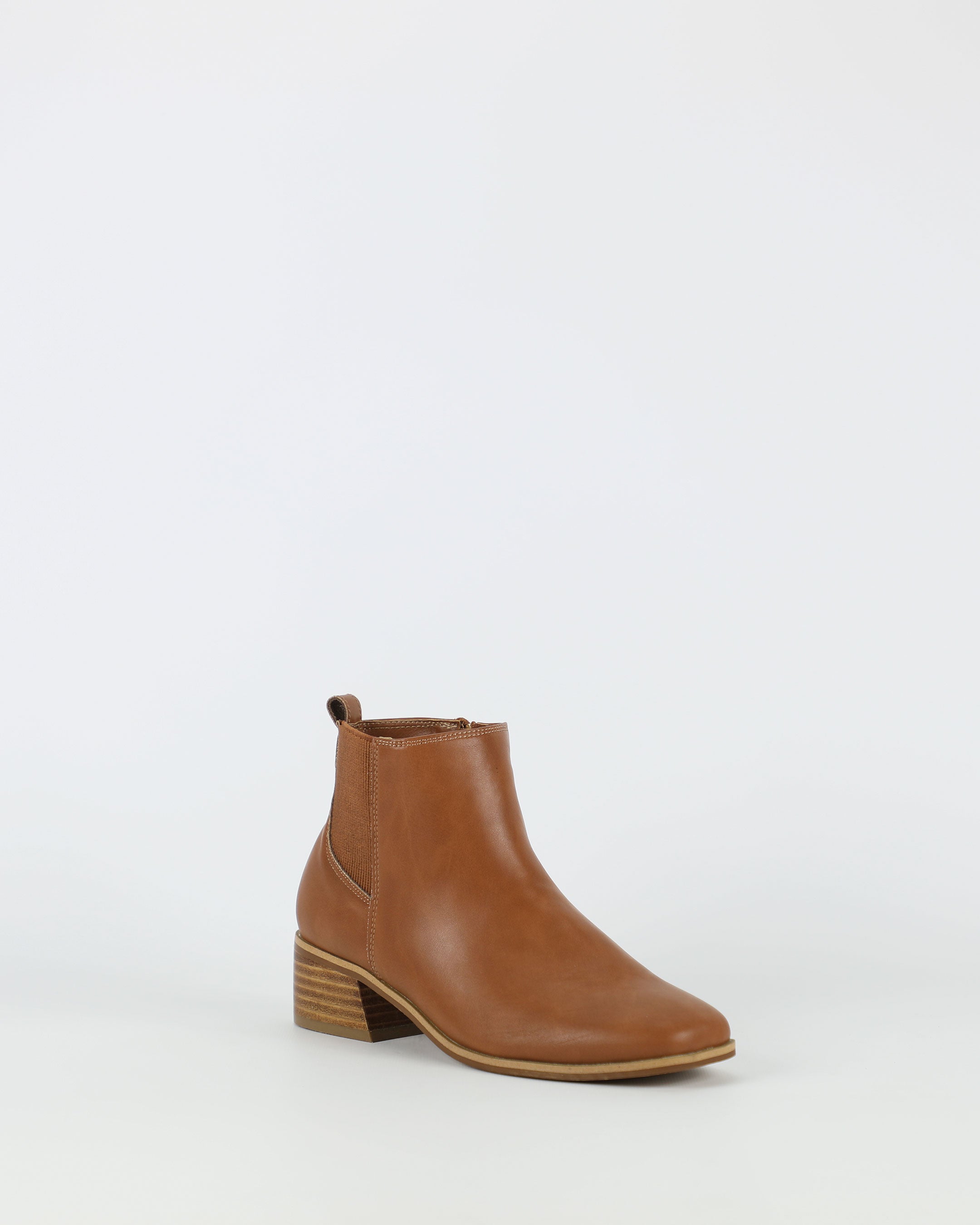 Tan leather ankle boot by BayLane